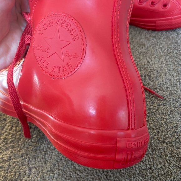 Red Converse Sneakers Men 7 Women 9 - Picture 6 of 7